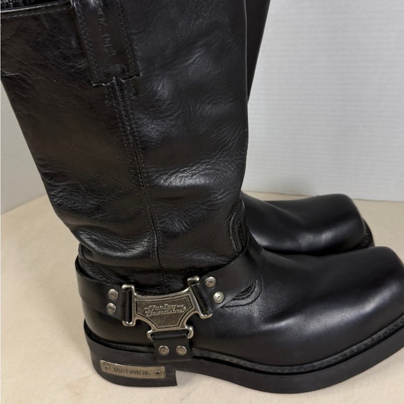 Harley-Davidson Boots Men's SZ US10 EU43 Harness Motorcycle Pull-On Black Heavy - Picture 13 of 14